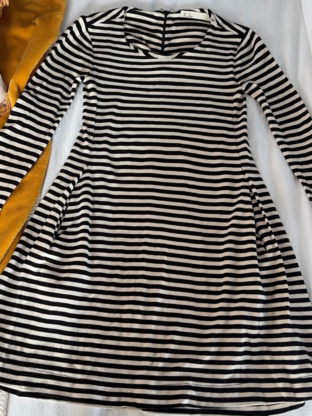 Ki-Line Striped Knit Top in Black and White